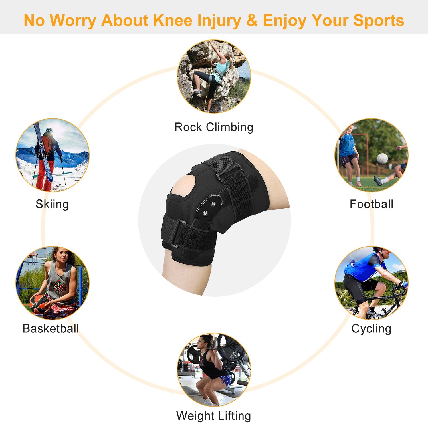 Adjustable Knee Brace Support - Pain Relief, Stability & Injury Recovery
