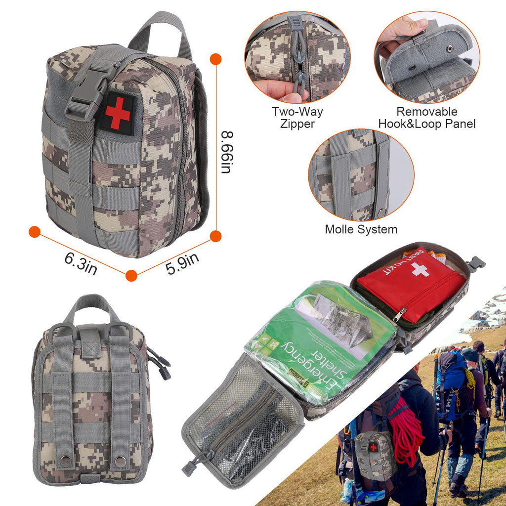 USM Tactical Survival Kit - 125 Piece Emergency First Aid & Outdoor Gear Set