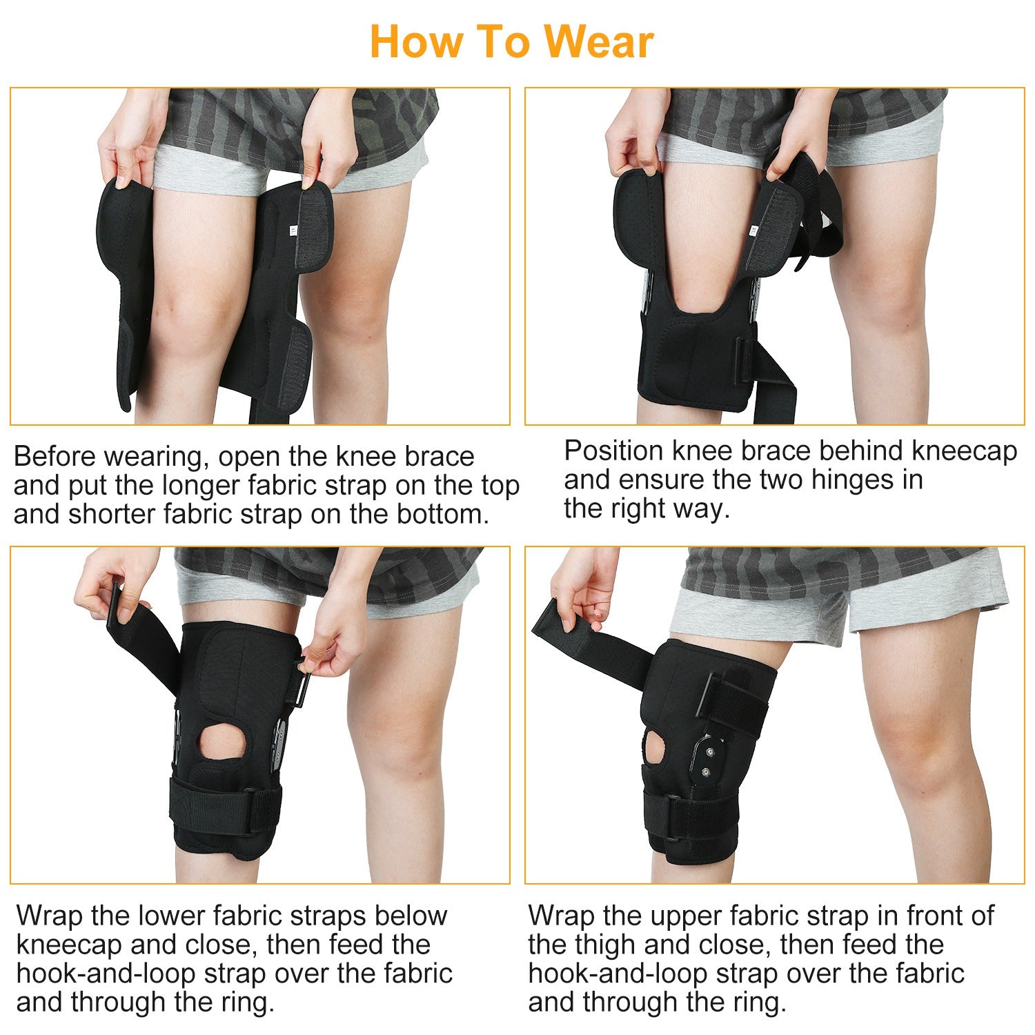 Adjustable Knee Brace Support - Pain Relief, Stability & Injury Recovery